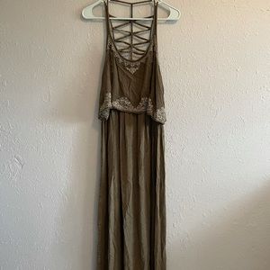 Earthbound Olive Maxi Dress
